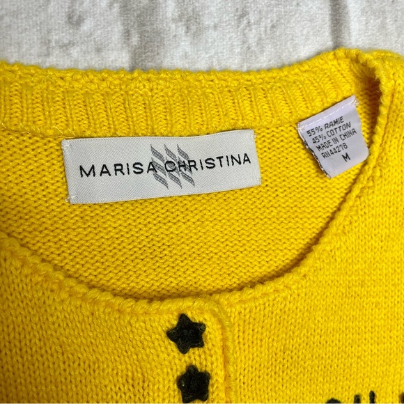 Marisa Christina Halloween Cardigan Sweater Appliqué Mixed Media Sequin Felt - Picture 8 of 15